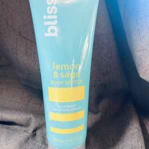 Bliss lemon and sage body butter maximum moisture cream 200ml/ 6.7 fl oz New